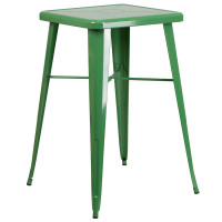 Flash Furniture CH-31330-GN-GG Square Bar Height Table in Green